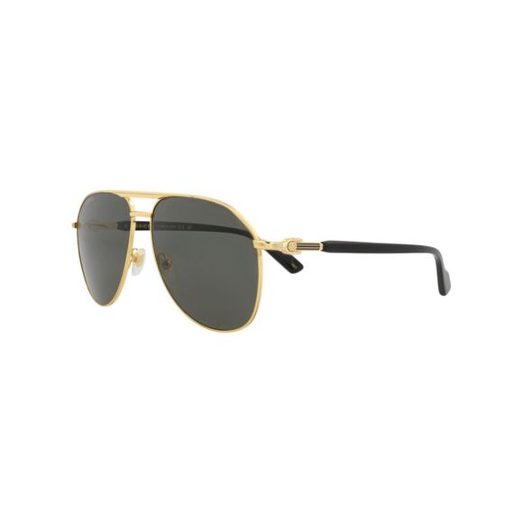 Gucci Aviator-Frame Metal Sunglasses Gold Mens - Picture 2 of 6